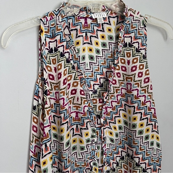Spense Colorful Geometric Graphic Tank Size Small Lightweight & Cool Fabric EUC - Picture 2 of 5